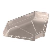 Угол горизонтальный 90 градусов Стандарт INOX (AISI 409) 400х80 Промрукав