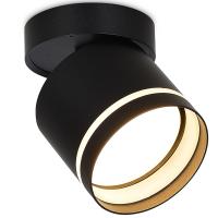 Светильник накладной, поворотный, GX53, D84xH90мм, IP20, черный, без лампы