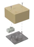 Коробка огнестойкая разветвительная для кабель-канала 40-0460-FR6.0-4-2-Р Е15-Е60 RAL1001 85х85х45 (44 шт/кор) Промрукав