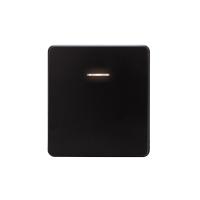 Выключатель ROUND 1 кл с подсветкой 10А с/у оникс KRANZ