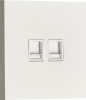 Компьютерная розетка RJ45 + RJ45 (двойная) cat.6/ClassE-8/8, белый, серия N96