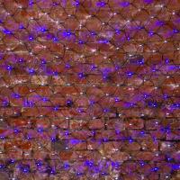 Гирлянда Сеть 2х1,5м, черный ПВХ, 288 LED Белые/Синие (контроллер в комплекте)