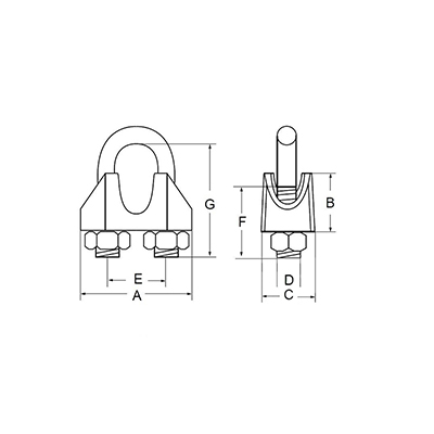 Зажим для троса d 6