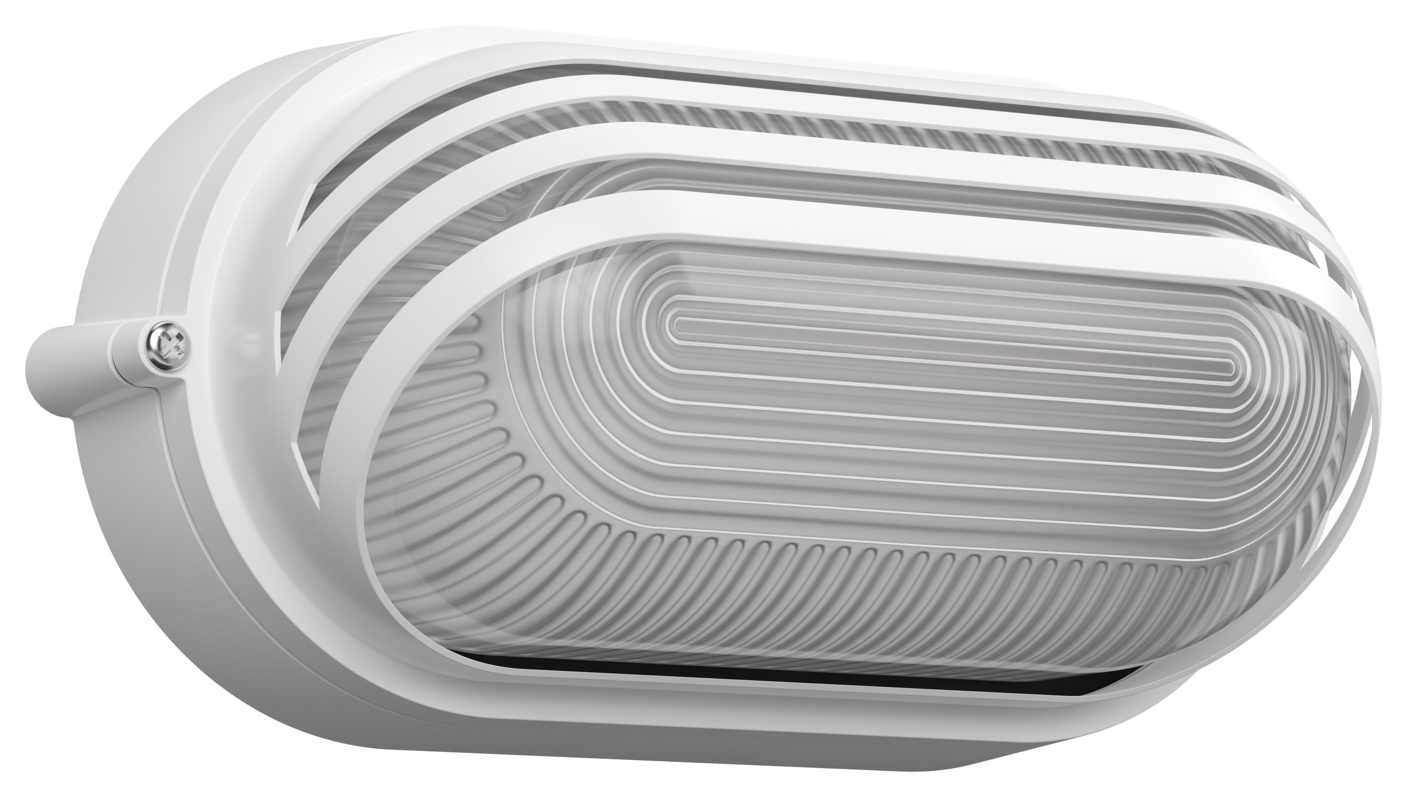 Светильник НПП1407 овал ресничка 60Вт IP54 белый IEK