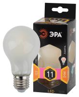 Лампочка светодиодная ЭРА F-LED A60-11W-827-E27 frost Е27 / E27 11Вт филамент груша матовая теплый белый свет