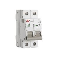Выключатель автоматический AV-10 2P 25A (L) 10kA EKF AVERES