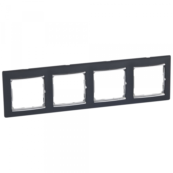 Legrand Valena Ноктюрн/Серебро Рамка 4-ая горизонт.