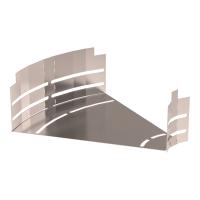 Угол горизонтальный изменяемый 0-45 градусов Стандарт INOX (AISI 409) 300х100 Промрукав