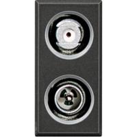 BT Axolute Антрацит Розетка оконечная ТВ+SAT  литая