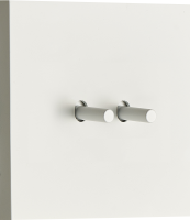 Переключатель на 2 тумблера, цилиндр, 10AX 250V, белый, серия N96