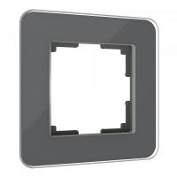 W0012440/ Рамка на 1 пост Elite (графит  стекло)