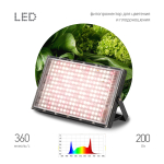 FITO-200W-Ra90-LED-Y  Фитопрожектор для растений светодиодный ЭРА GREEN LINE FITO-200W-Ra90-LED-Y-GR полного спектра 200 Вт