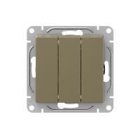 Механизм выключателя, трёхклавишный, шампань Эпика EKF