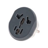 Адаптер универсальный (переходник) 16А с заземлением, серо-белый REXANT 