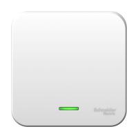 BLANCA О/У 1-клавишный ВЫКЛЮЧАТЕЛЬ (сх.1) с подсв.МЕТАЛ.ПЛ.,6А,250В,БЕЛЫЙ