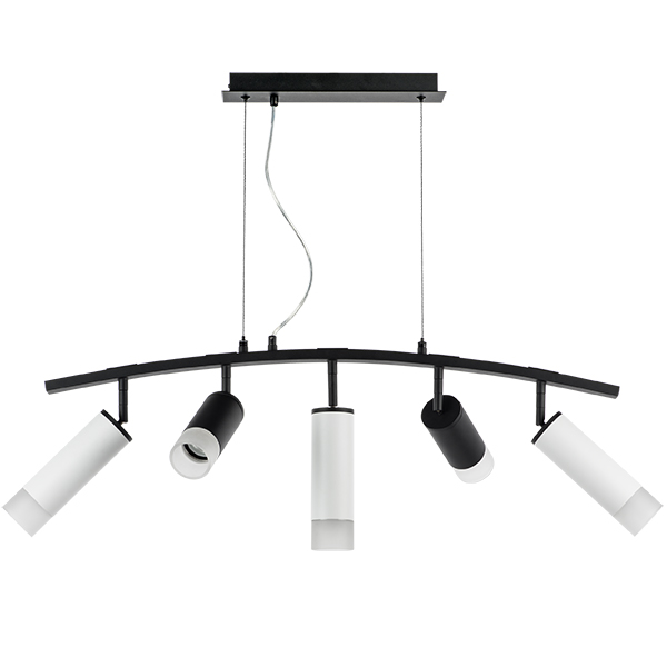 LR7353728631 Люстра RULLO 5х50W GU10 ЧЕРНЫЙ/БЕЛЫЙ (571735+214437-2+214486-3+202431-5)
