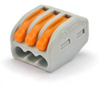 Клеммы WAGO 222-413 (3х2 5мм2 с рычажком) упаковка 50шт.