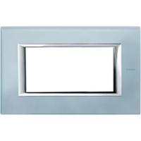 BT Axolute Голубое стекло Рамка 4 мод прямоугольная