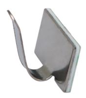 Площадки самоклеящиеся металлические с клипсой под шлейф REXANT (ПКШМ) 20x10 мм, упаковка 100 шт.