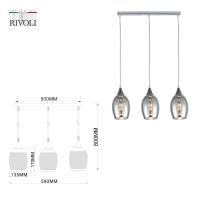 Светильник подвесной (подвес) Rivoli Malady 9123-203 3 х Е27 40 Вт модерн потолочный