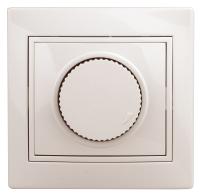 Светорегулятор Intro Plano 1-401-02 (диммер) поворотный, 600Вт 230В, IP20, СУ, Plano, слоновая кость