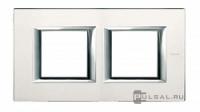 BT Axolute Матовое стекло Рамка 2+2 мод прямоугольная (надпись горизонтально)