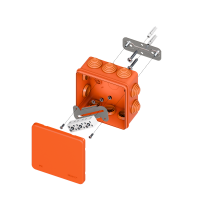 Коробка огнестойкая E45 100х100х50мм с клеммниками 6 полюсов 0,5-4мм2 IP55 HF EKF