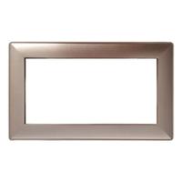 Рамка  2-местная (без перемычки),  пластик, STEKKER, PFR00-7012-02, серия Катрин, шампань