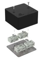 Коробка огнестойкая разветвительная для кабель-канала 40-0460-FR6.0-4-8-Р Е15-Е60 RAL9005 85х85х45 (44 шт/кор) Промрукав