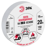 ЭРА ПВХ-изолента 15мм*20м белая (10/200/8000)
