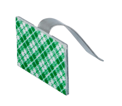 Площадки самоклеящиеся металлические с клипсой под шлейф REXANT (ПКШМ) 30x20 мм, упаковка 100 шт.