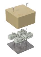 Коробка огнестойкая разветвительная для кабель-канала 40-0460-FR6.0-4-8-Р Е15-Е60 RAL1001 85х85х45 (44 шт/кор) Промрукав