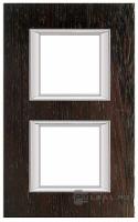 BT Axolute Венге Рамка 2+2 мод прямоугольная (надпись вертикально)