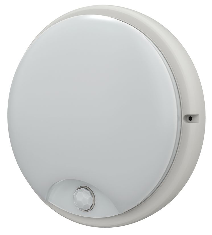 Светильник светодиодный ДПО 4200Д 12Вт 6500K IP54 круг белый с инфракрасным датчиком движения IEK