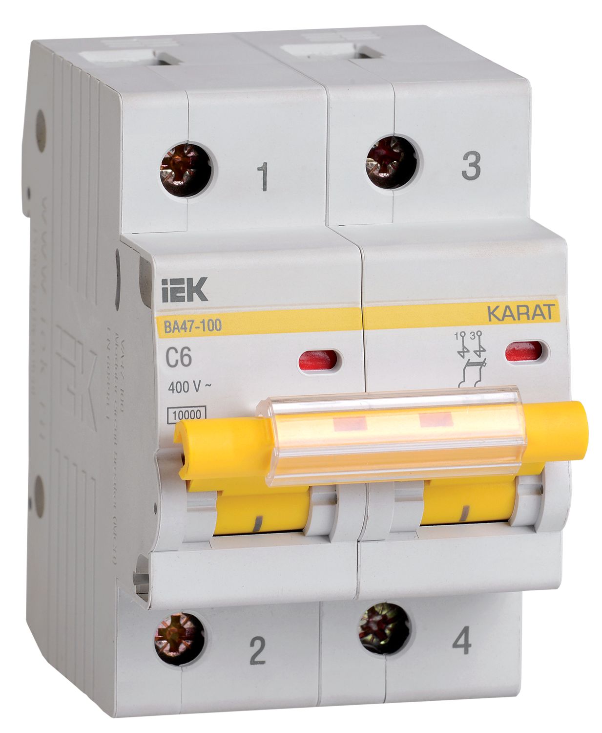 Автоматический выключатель ВА47-100 2P 6А 10кА х-ка C IEK