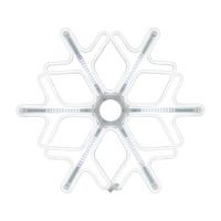 Фигура Снежинка из гибкого неона с эффектом тающих сосулек, 60х60 см, цвет свечения белый NEON-NIGHT