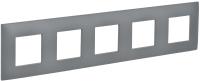 SKANDY Рамка 5-местная SK-F05Gr серый IEK