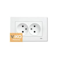 90960055 Розетка 2-я белая VIKO KARRE