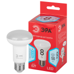 LED R63-8W-840-E27 R  Лампа светодиодная ЭРА RED LINE LED R63-8W-840-E27 R 8Вт рефлектор нейтральный белый свет Е27
