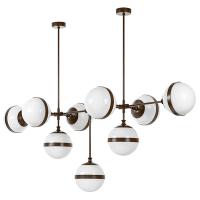 813197 Люстра GLOBO 9х40W E14 umber/white