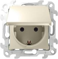 Розетка 2К+З Schuko IP44  сл кость