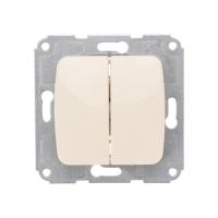 DEA Выключатель 2кл с/у 10А мех. Беж KRANZ 