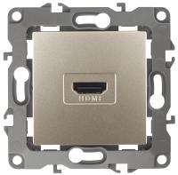 12-3114-04 ЭРА Розетка HDMI, IP20, Эра12, шампань (10/100/3200)