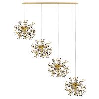 L4PL721132 Подвес четверной линейный EXTRA 4x3x5W(led) G9  (721132 - 4 + 572142 -1) ЗОЛОТО