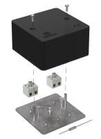 Коробка огнестойкая для кабель-канала 40-0460-FR2.5-4-П Е15-Е120 с термопредохранителем RAL9005 85х85х45 (44 шт/кор) Промрукав