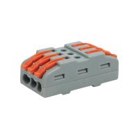 Клемма СМК 222-423 проходная 3 полюса (0,08-4 мм²), серая (25 шт./уп.) REXANT