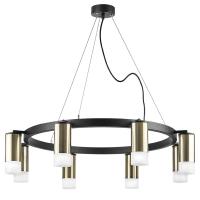 LR0183181 Люстра RULLO 8х50W GU10 ЧЕРНЫЙ/БРОНЗА (571018+214431-8+202431-8)
