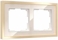 Рамка на 2 поста Baguette (айвори/латунь) / W0022851