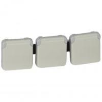 Legrand Plexo Белый 3х2К+З горизонтальная франц. стандарт 16A