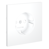 Накладка для розетки с заземлением, S70 (белый матовый)